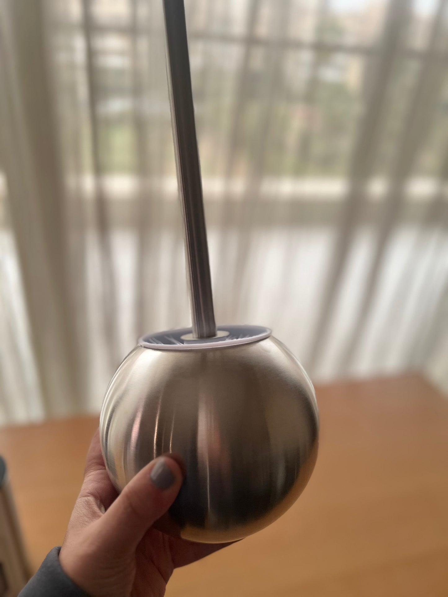 Stainless toilet brush