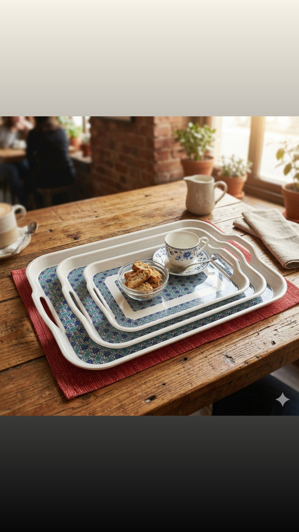 Melamine tray set