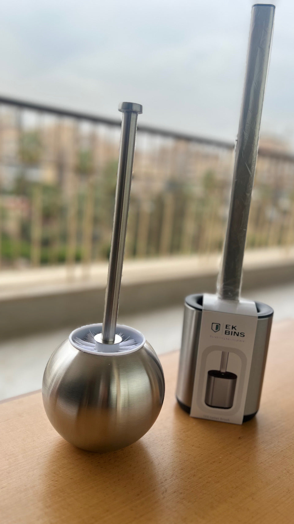 Stainless toilet brush