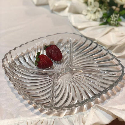 Santa Puzzled durable glass platter