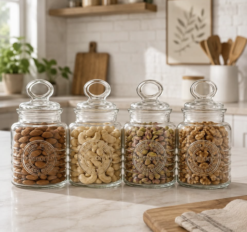 Rustic glass containers