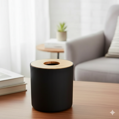 WoodAura Round Tissue Box (2370) by Limon
