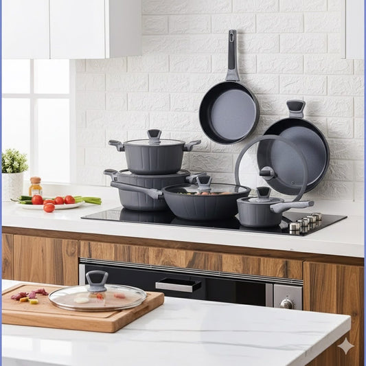 Chef's Delight Brilliant Cookware – Premium Non-Stick Pots and Pans, Durable Heat-Resistant Cookware for Even Cooking, Ideal Kitchen Essentials for Home and Professional Chefs