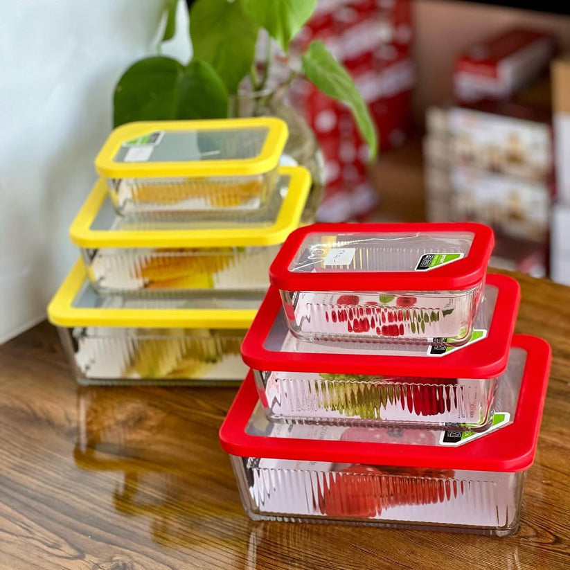 Limon Multicolor Glass Container 3-Pcs Set!