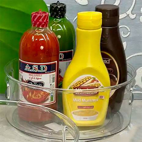 Multi-Use Acrylic Rotatable Tray with Handles by Limon