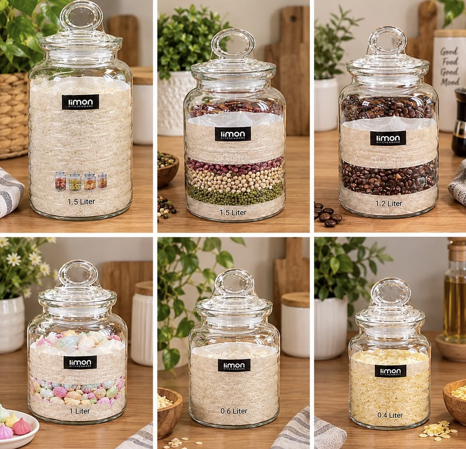 Rustic glass containers