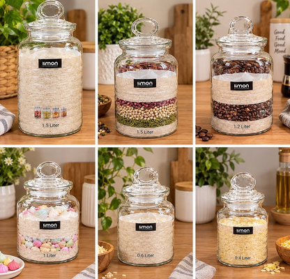 Rustic glass containers