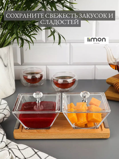 Snack serving set