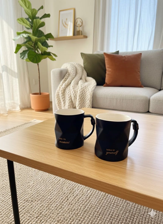 2-pcs New bone china mugs