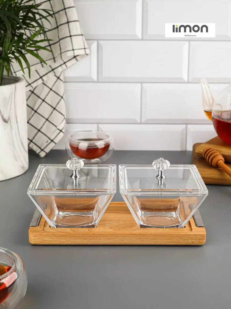 Snack serving set
